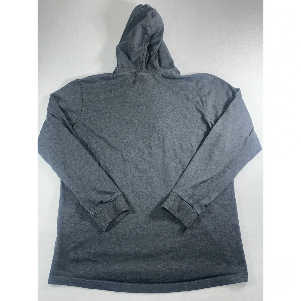 Adidas Men Essentials Big Logo Hoodie Gray Red Pullover Sweatshirt Size L H12263